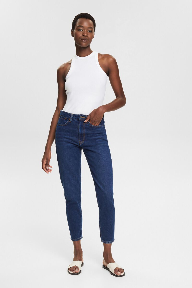 Trendyol Dames Gerade Mama Hohe Taille Jeans, Indigo, 40 Trendyol Dames Gerade Mama Hohe Taille Jeans, Indigo, 40