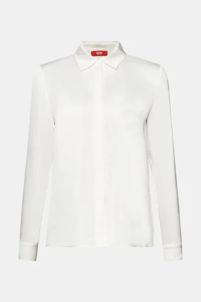 Satijnen blouse met lange mouwen - 110